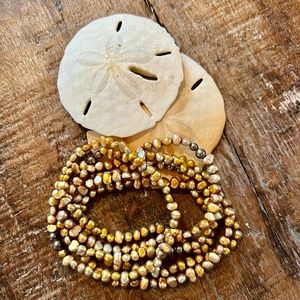 Retired Silpada Copper Fresh Water Pearl Bracelet B1369